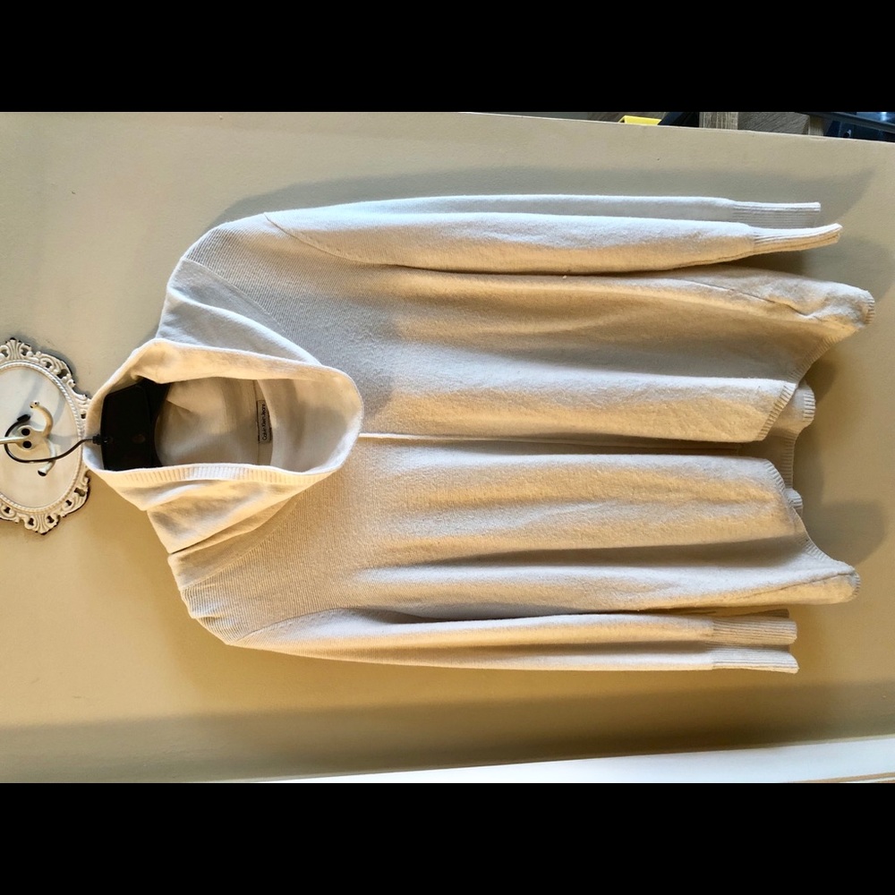 Calvin Klein cream long sleeve top